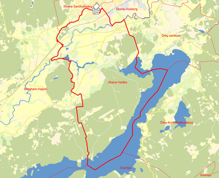 Karta över Skene-Hedbo