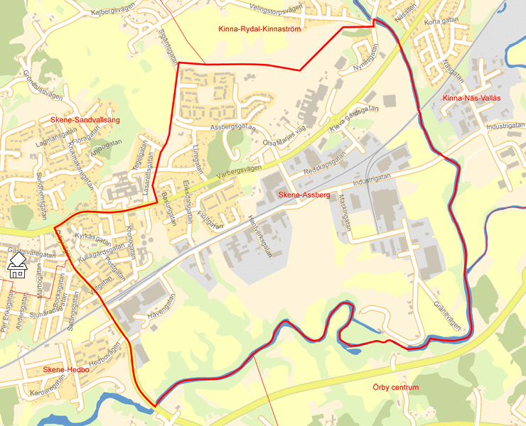 Karta över Skene-Assberg