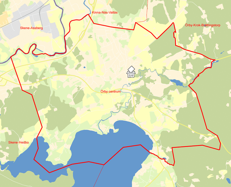 Karta över Örby centrum
