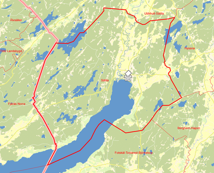 Karta över Sätila
