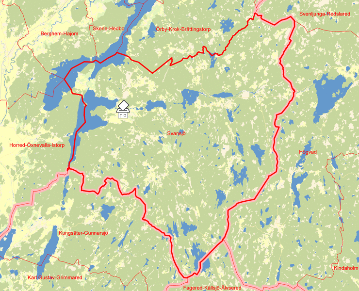 Karta över Svansjö