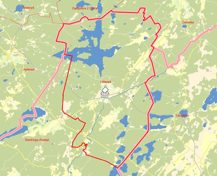 Karta över Hillared