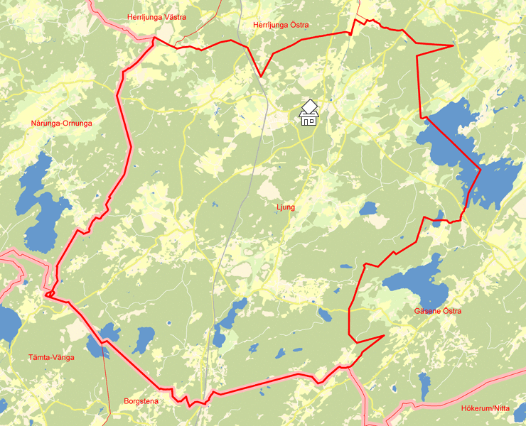 Karta över Ljung