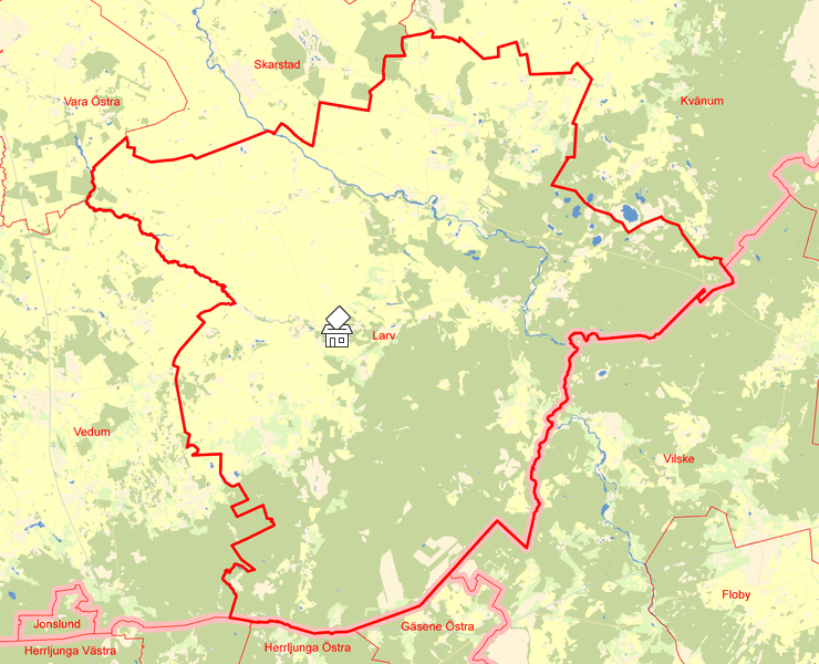 Karta över Larv