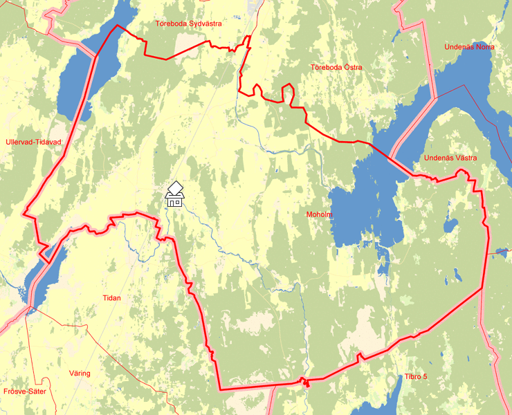 Karta över Moholm