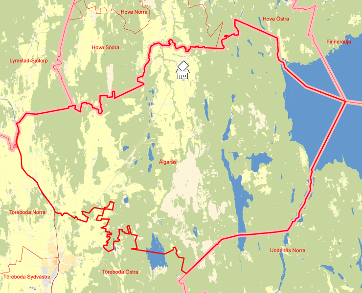 Karta över Älgarås