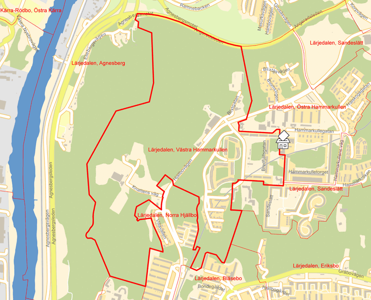 Karta över Lärjedalen, Västra Hammarkullen