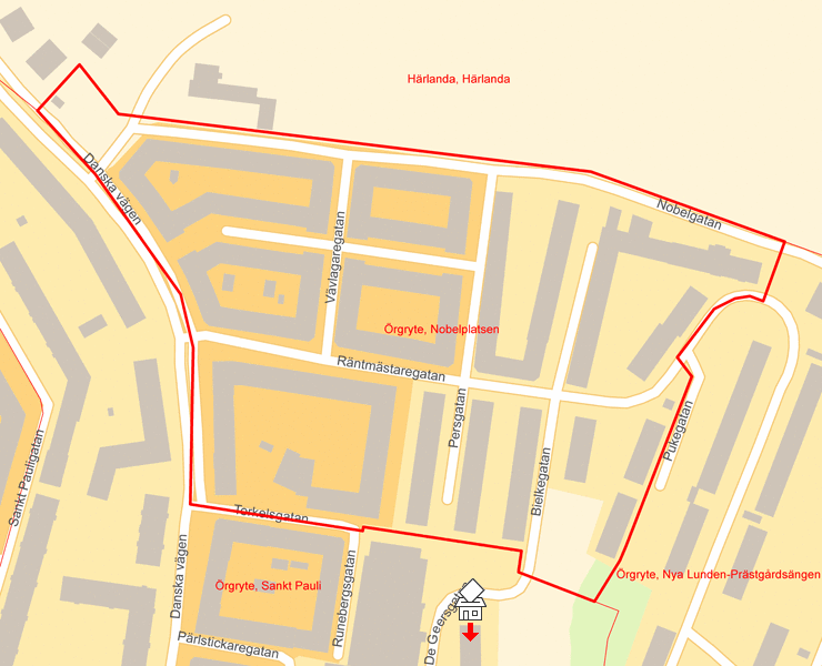 Karta över Örgryte, Nobelplatsen