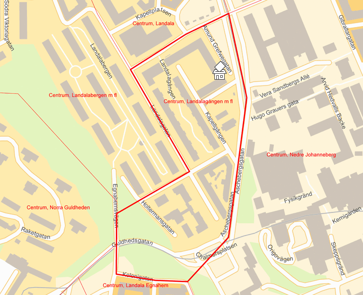 Karta över Centrum, Landalagången m fl