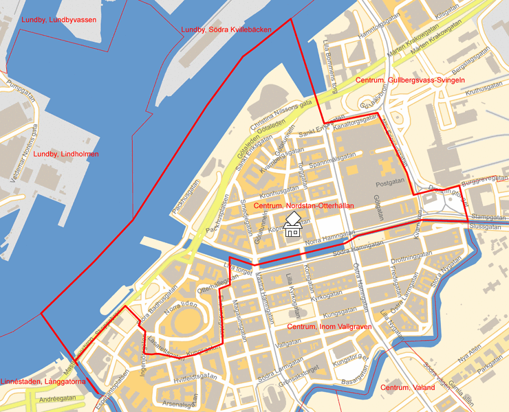 Karta över Centrum, Nordstan-Otterhällan