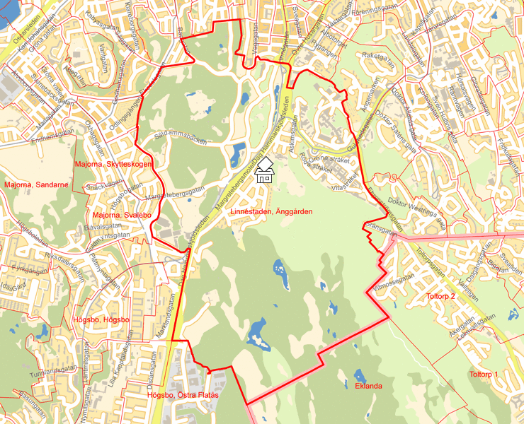 Karta över Linnéstaden, Änggården
