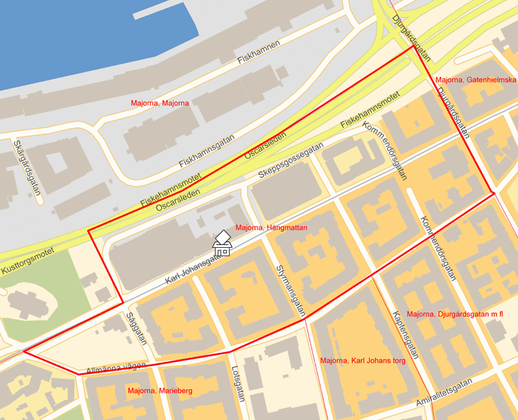 Karta över Majorna, Hängmattan