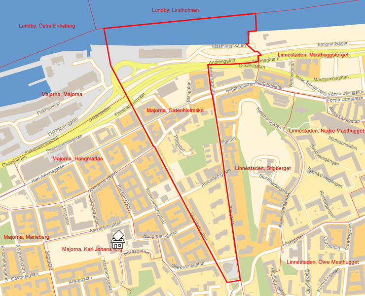 Karta över Majorna, Gatenhielmska