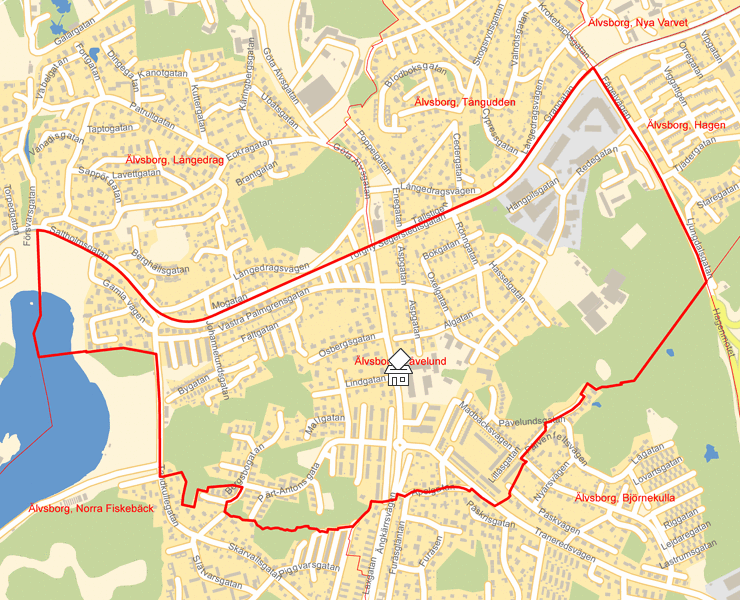 Karta över Älvsborg, Påvelund