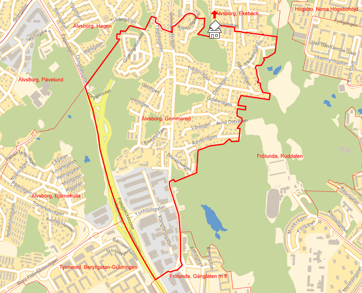 Karta över Älvsborg, Grimmered