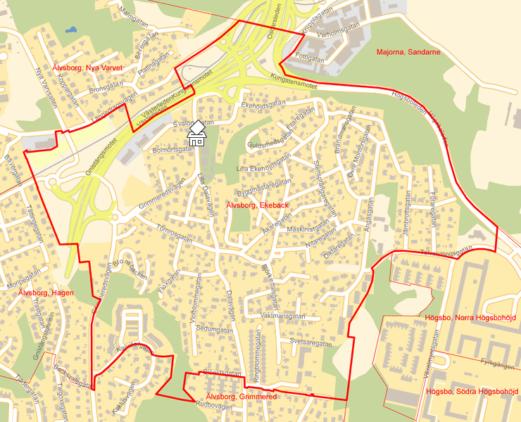 Karta över Älvsborg, Ekebäck