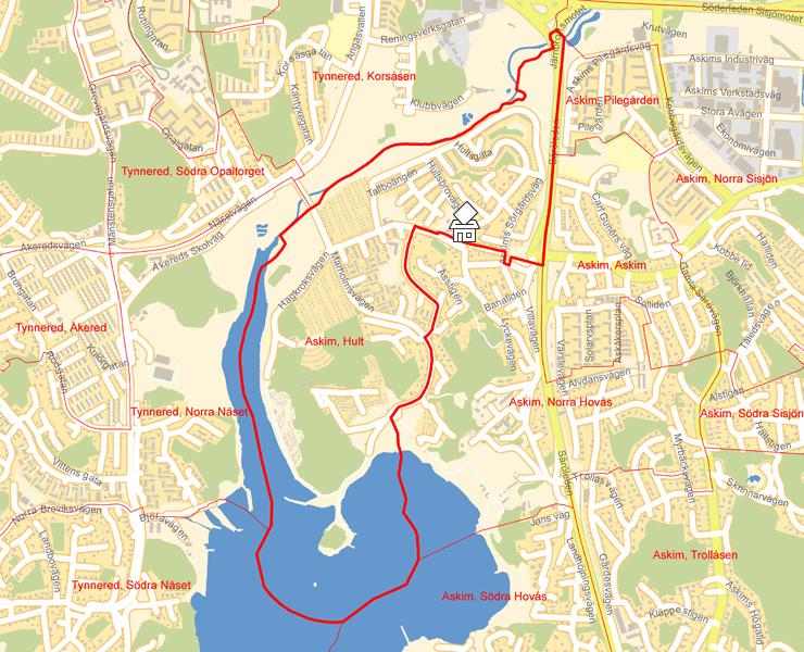 Karta över Askim, Hult