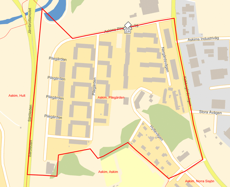 Karta över Askim, Pilegården