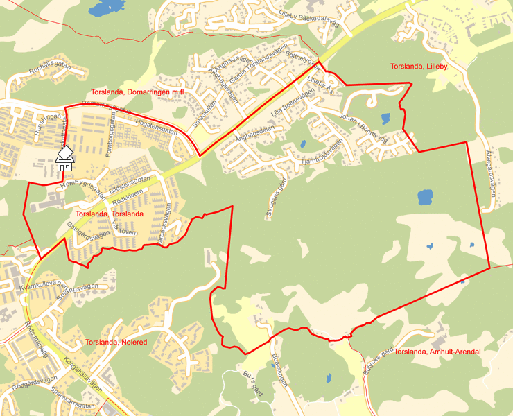 Karta över Torslanda, Torslanda