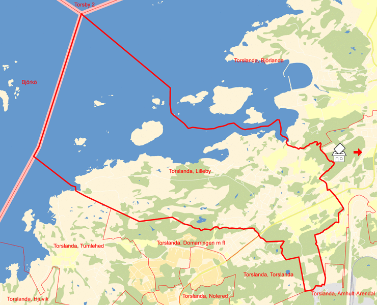 Karta över Torslanda, Lilleby