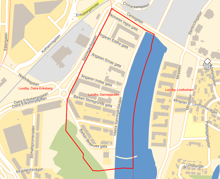 Karta över Lundby, Sannegården