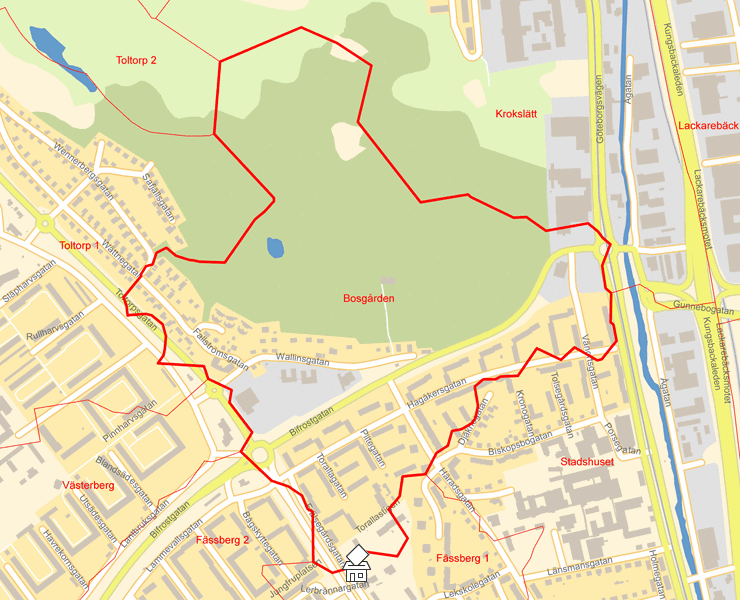 Karta över Bosgården
