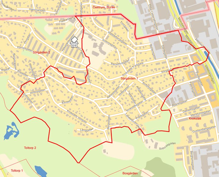 Karta över Sörgården 1