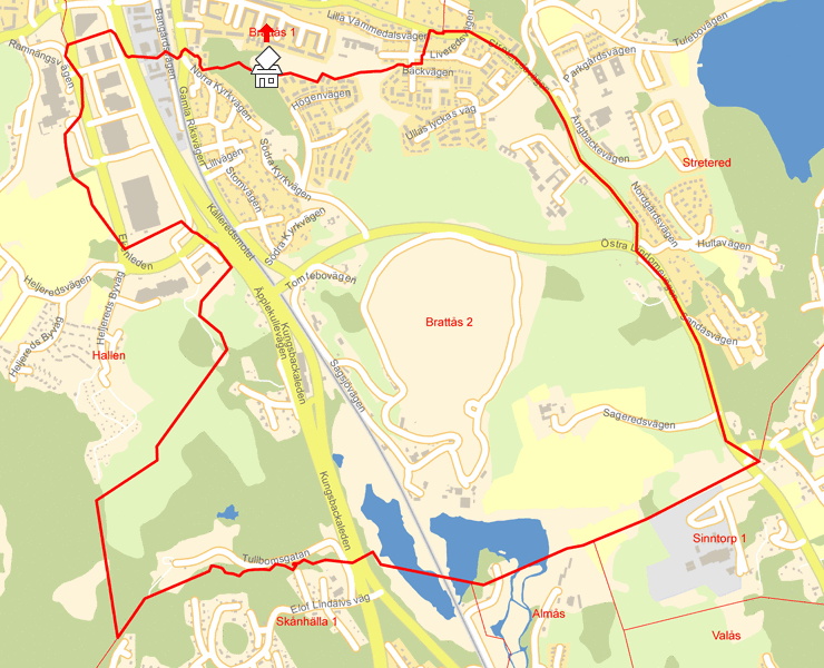 Karta över Brattås 2