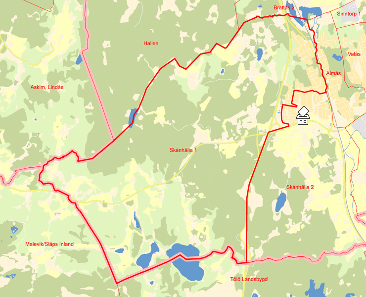 Karta över Skånhälla 1