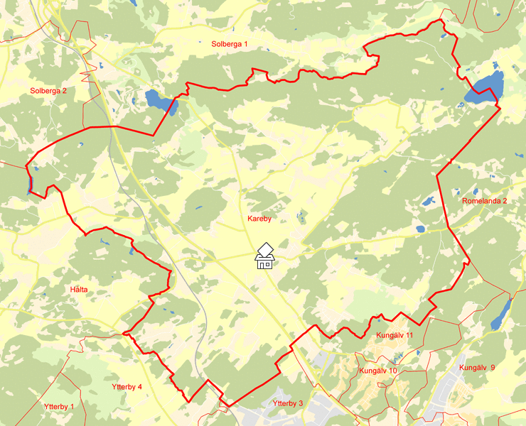 Karta över Kareby