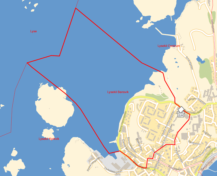 Karta över Lysekil Bansvik