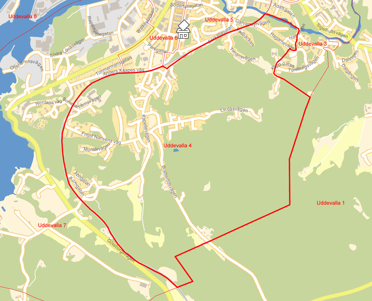 Karta över Uddevalla 4