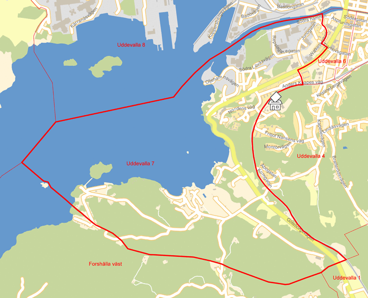 Karta över Uddevalla 7