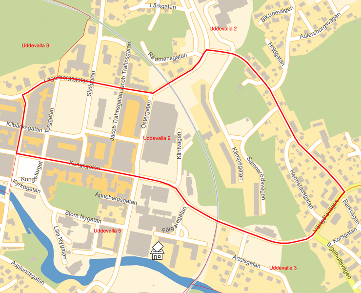 Karta över Uddevalla 9