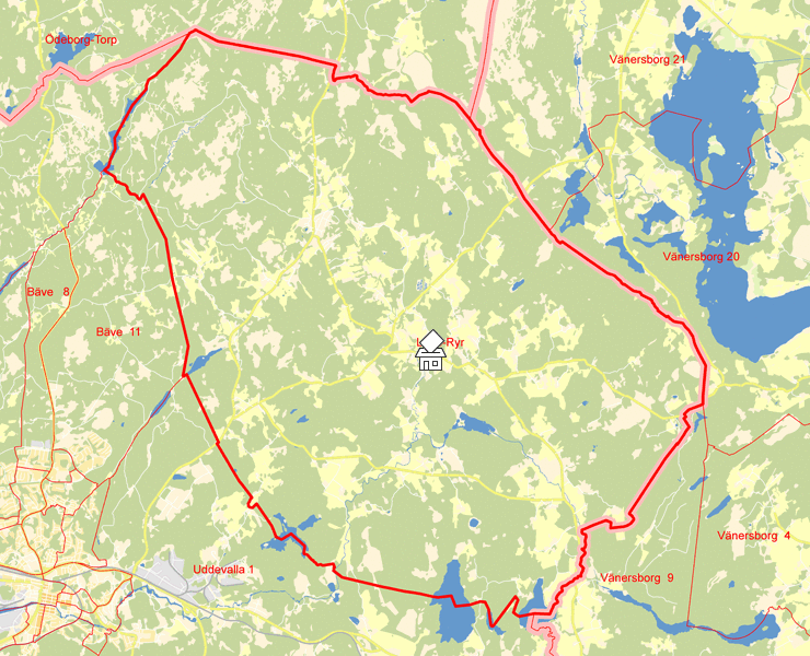 Karta över Lane-Ryr