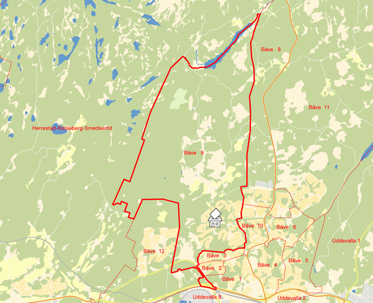 Karta över Bäve   9