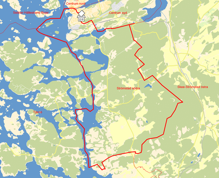 Karta över Strömstad södra