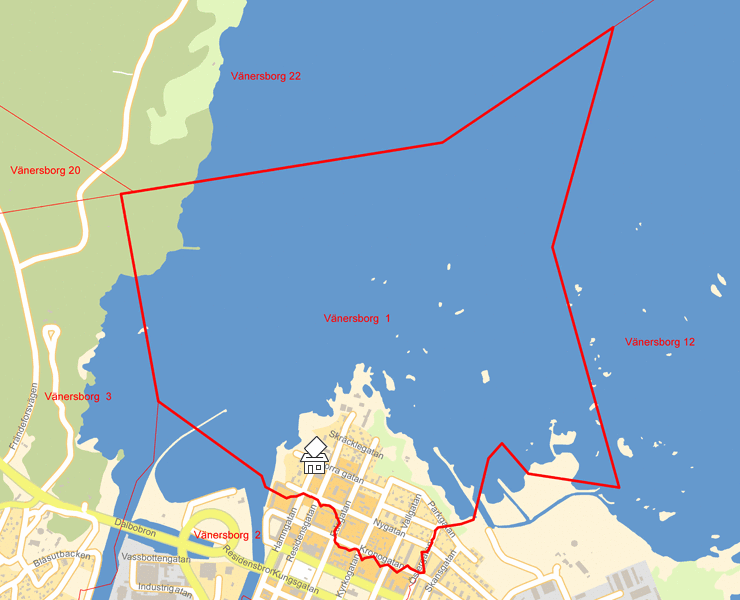 Karta över Vänersborg  1