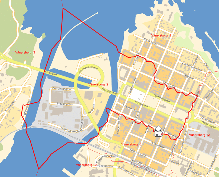 Karta över Vänersborg  2