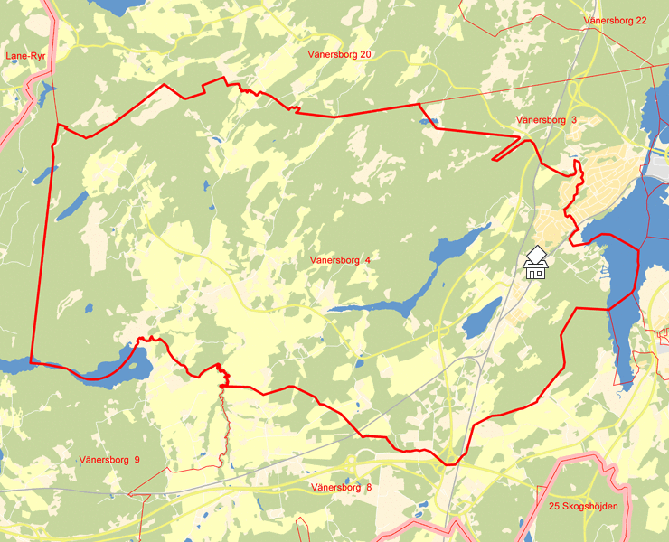 Karta över Vänersborg  4