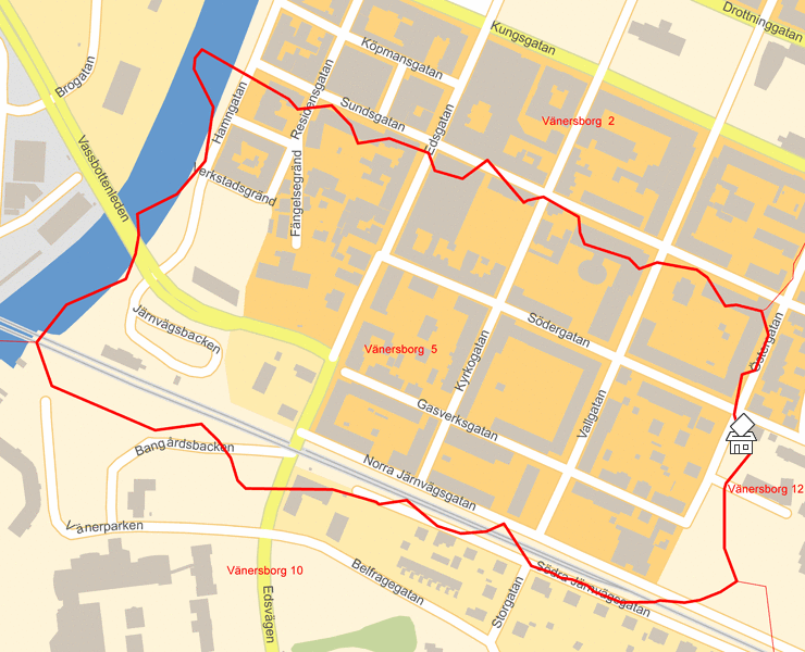 Karta över Vänersborg  5