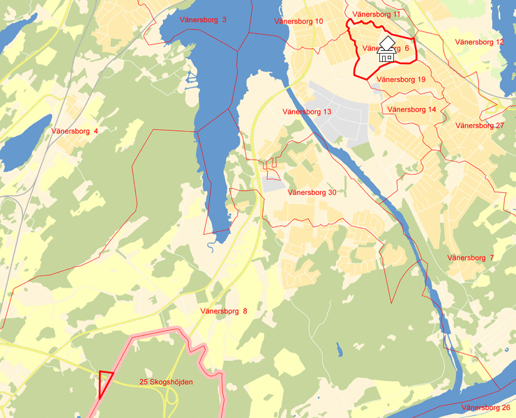 Karta över Vänersborg  6