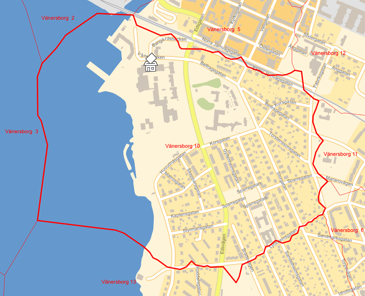 Karta över Vänersborg 10