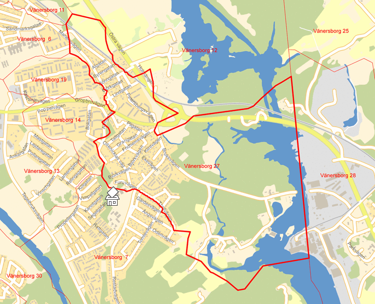 Karta över Vänersborg 27