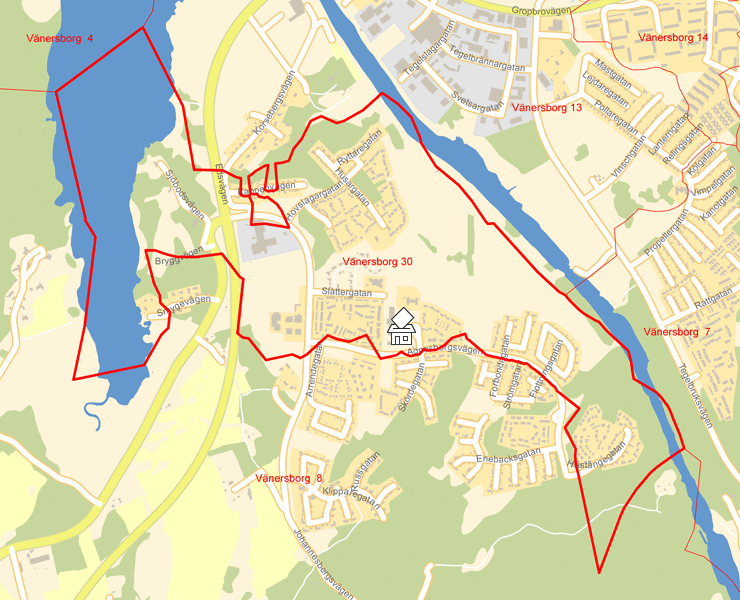 Karta över Vänersborg 30