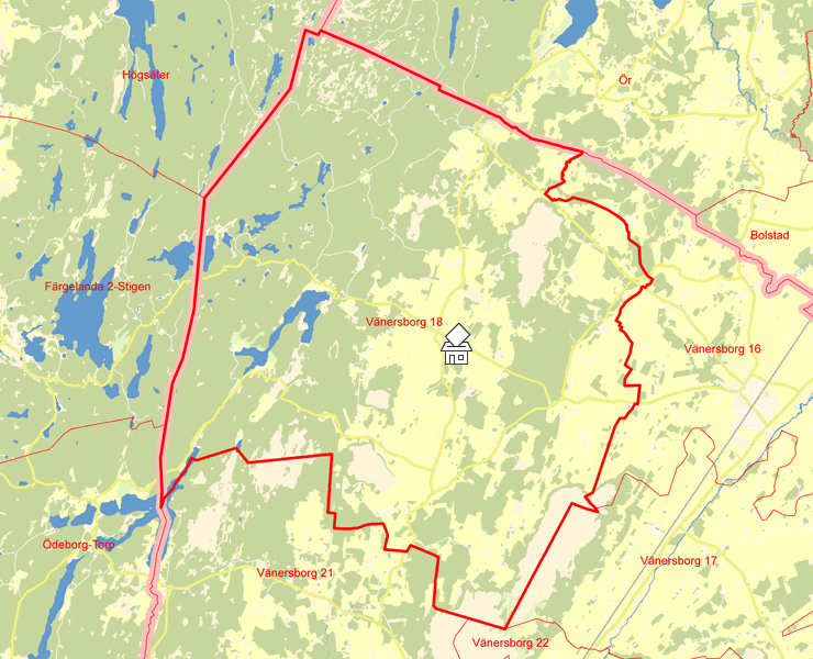Karta över Vänersborg 18