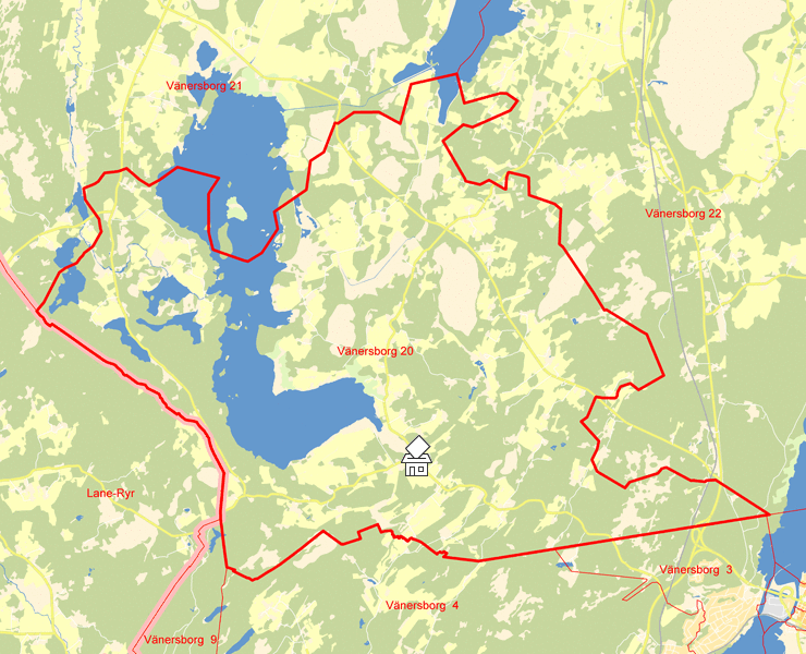 Karta över Vänersborg 20