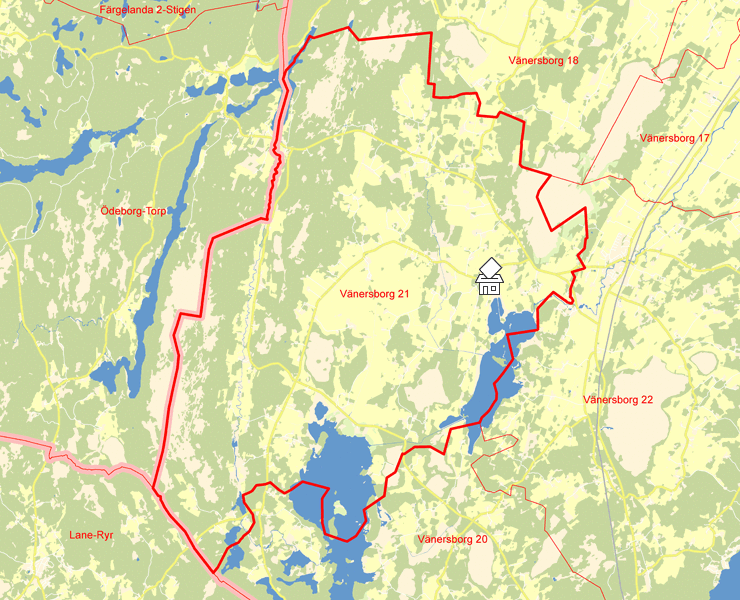 Karta över Vänersborg 21