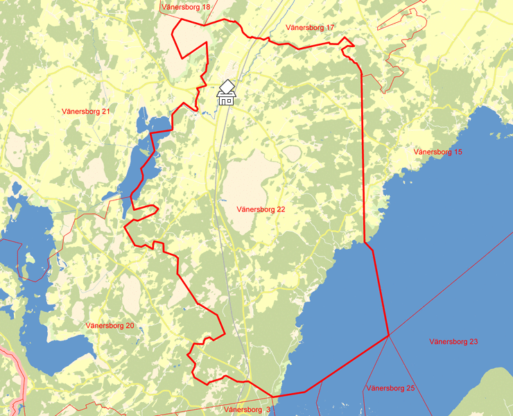 Karta över Vänersborg 22