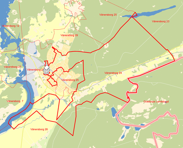 Karta över Vänersborg 24